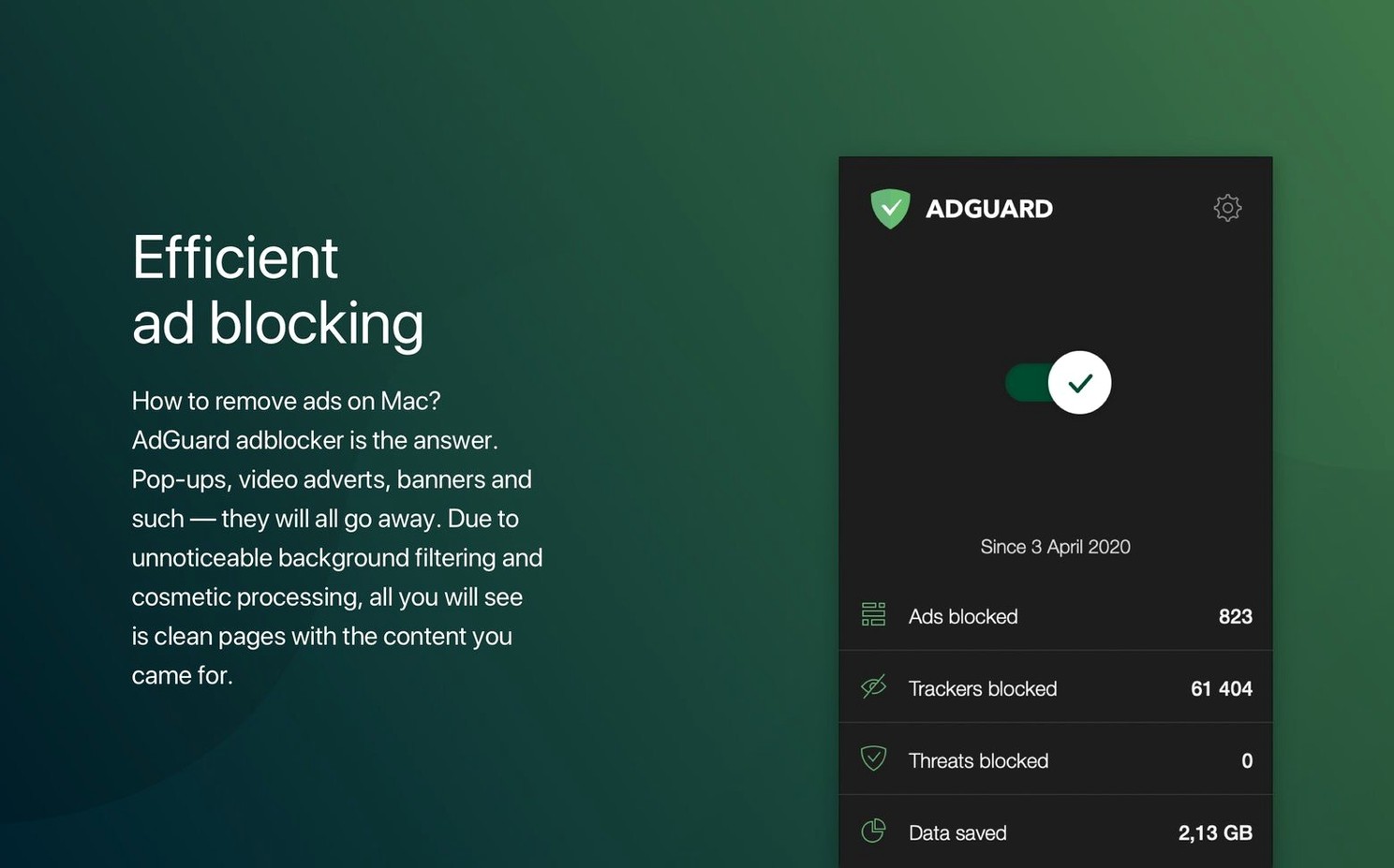 Adguard UI, 1 of 4 adguard extra bet: dashboard