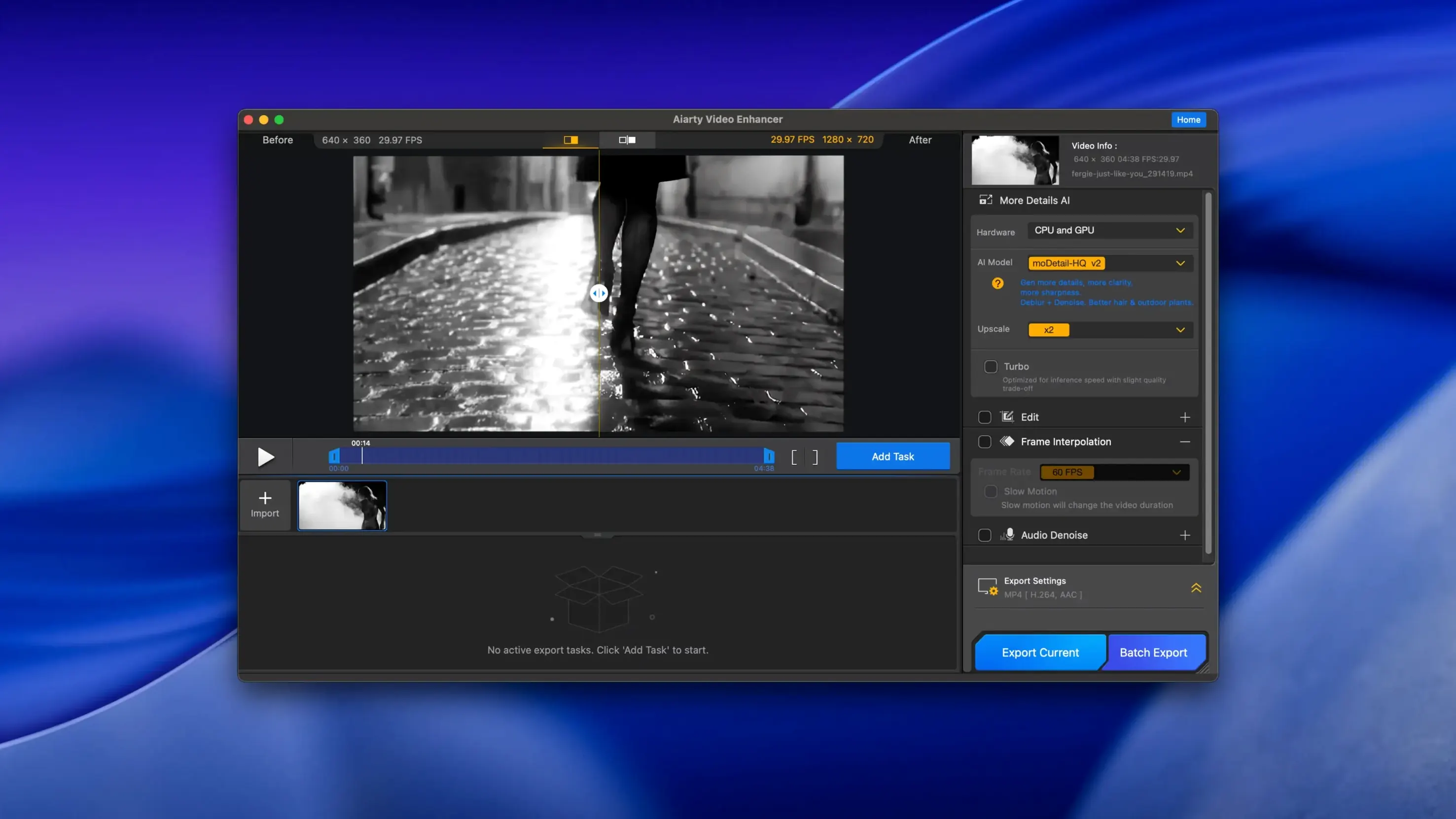 Aiarty Video Enhancer — look #2 Aiarty Video Enhancer 3.8, screen 2