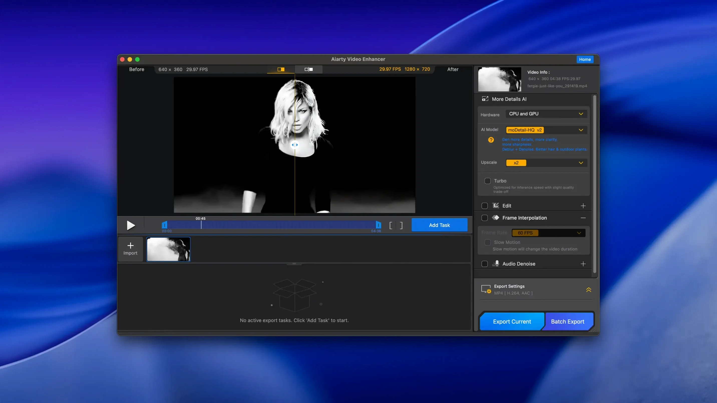 Aiarty Video Enhancer — look #3 Aiarty Video Enhancer 3.8, screen 3