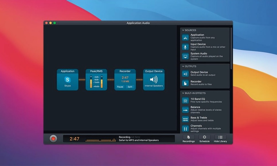 Audio Hijack — look #2 Audio Hijack 4.6.0, screen 2