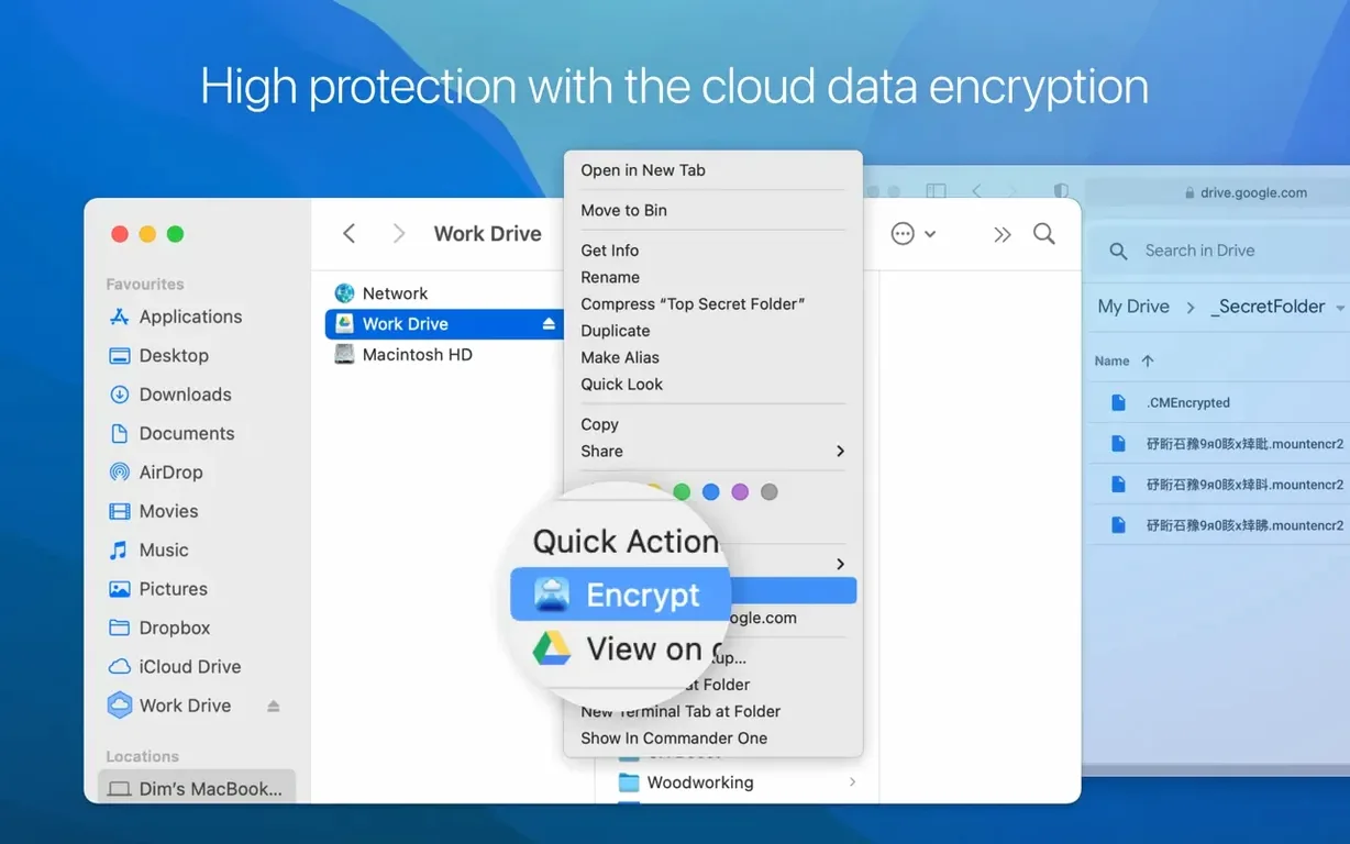 CloudMounter UI, 3 of 5 CloudMounter feature view 3