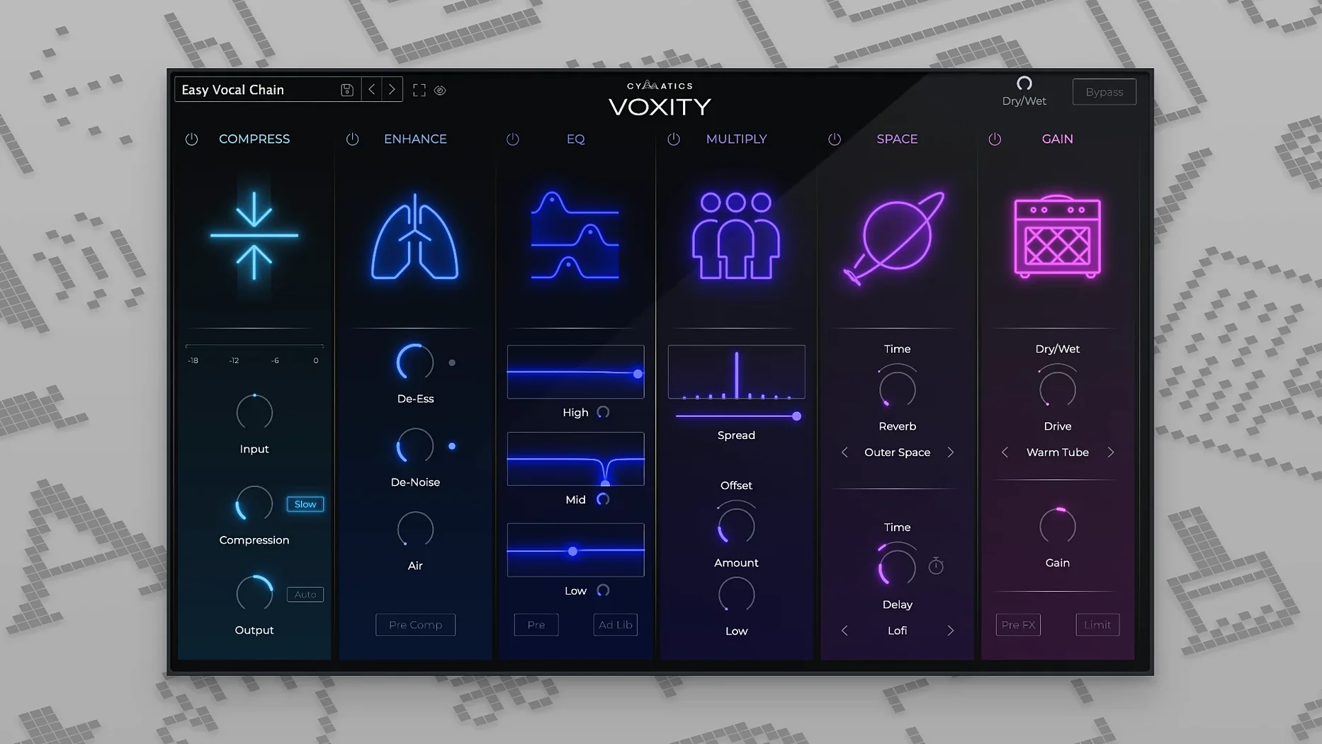 Cymatics VOXITY — look #1 voxity vocal mixing plugin free download — app window