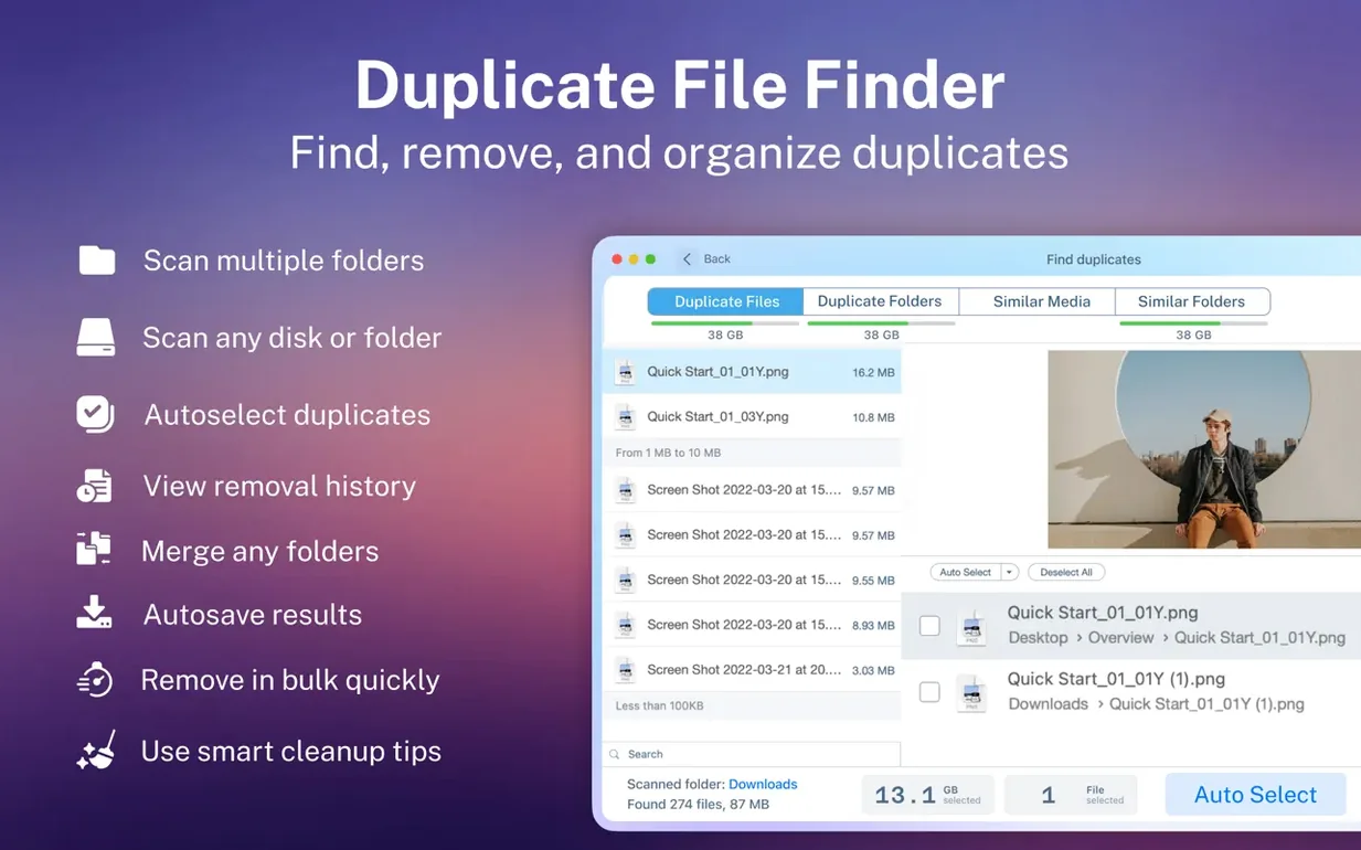 Duplicate File Finder Pro — look #1 adding dropbox to finder on mac: dashboard