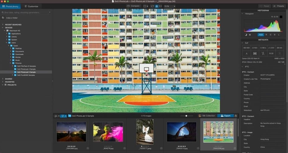 DxO PhotoLab — look #2 DxO PhotoLab 9.10.0, screen 2