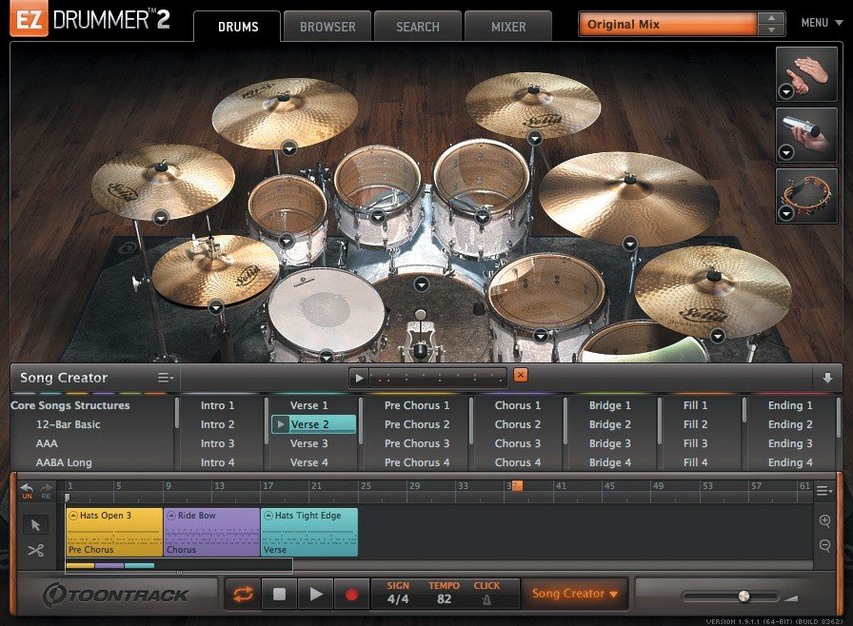 EZdrummer — look #1 ezdrummer crack — app window