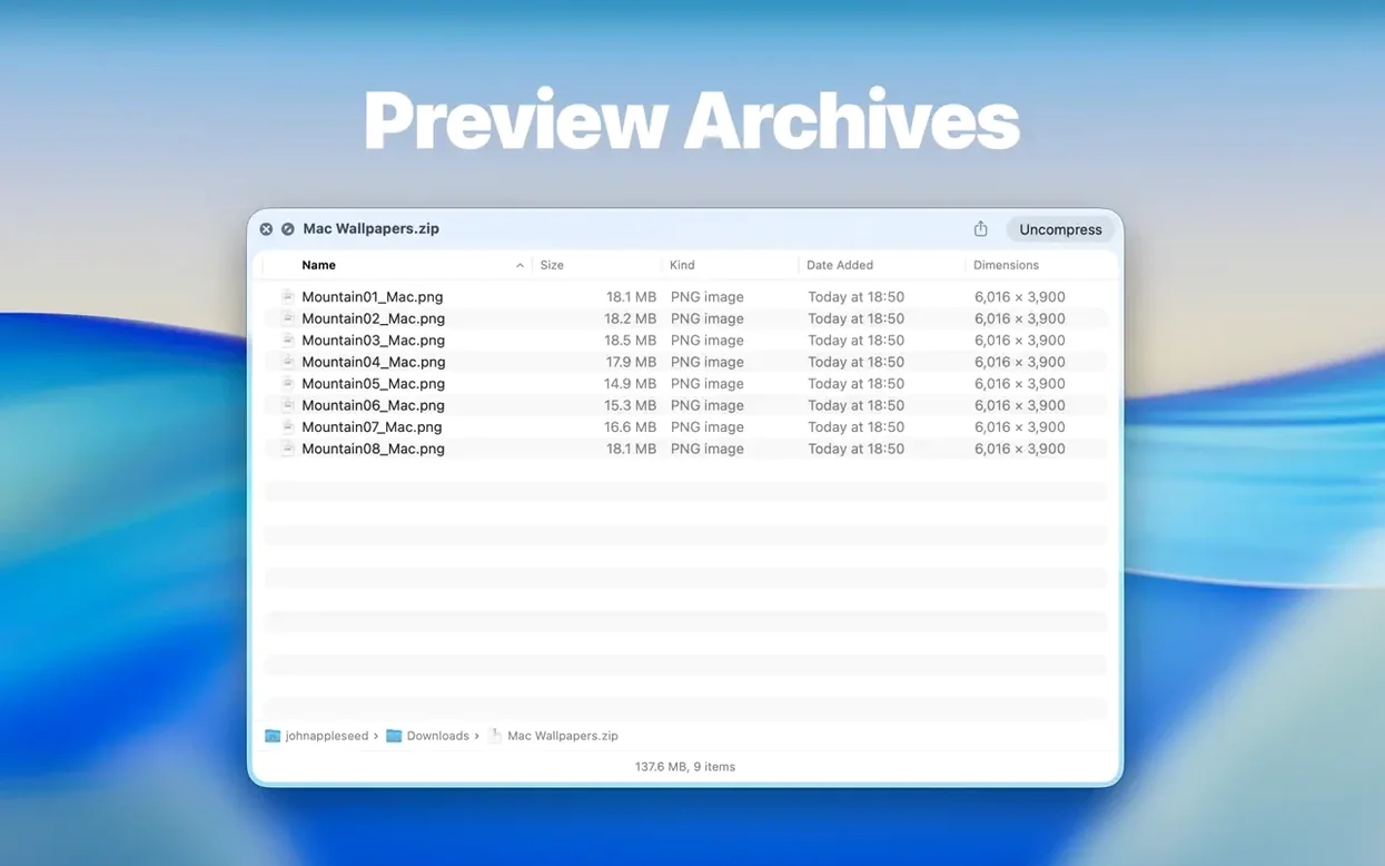 Folder Preview Pro UI, 3 of 5 Folder Preview Pro feature view 3