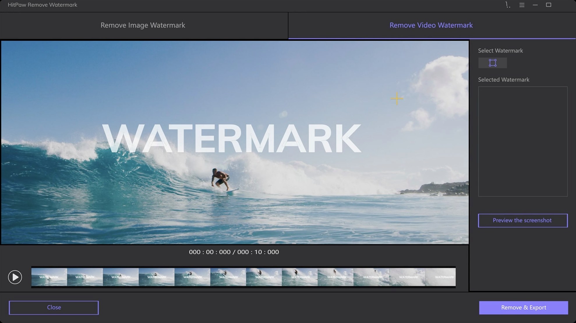HitPaw Watermark Remover — look #1 hitpaw watermark remover mac — app window