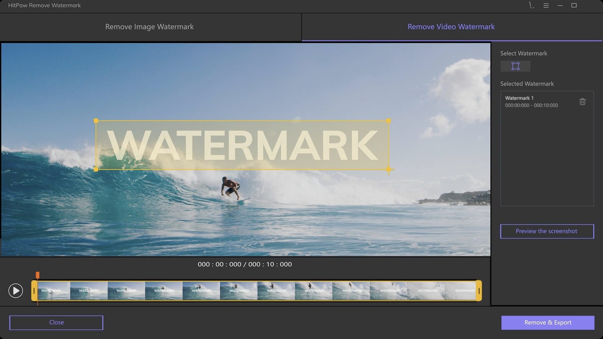 HitPaw Watermark Remover — look #2 HitPaw Watermark Remover 2.4.7, screen 2