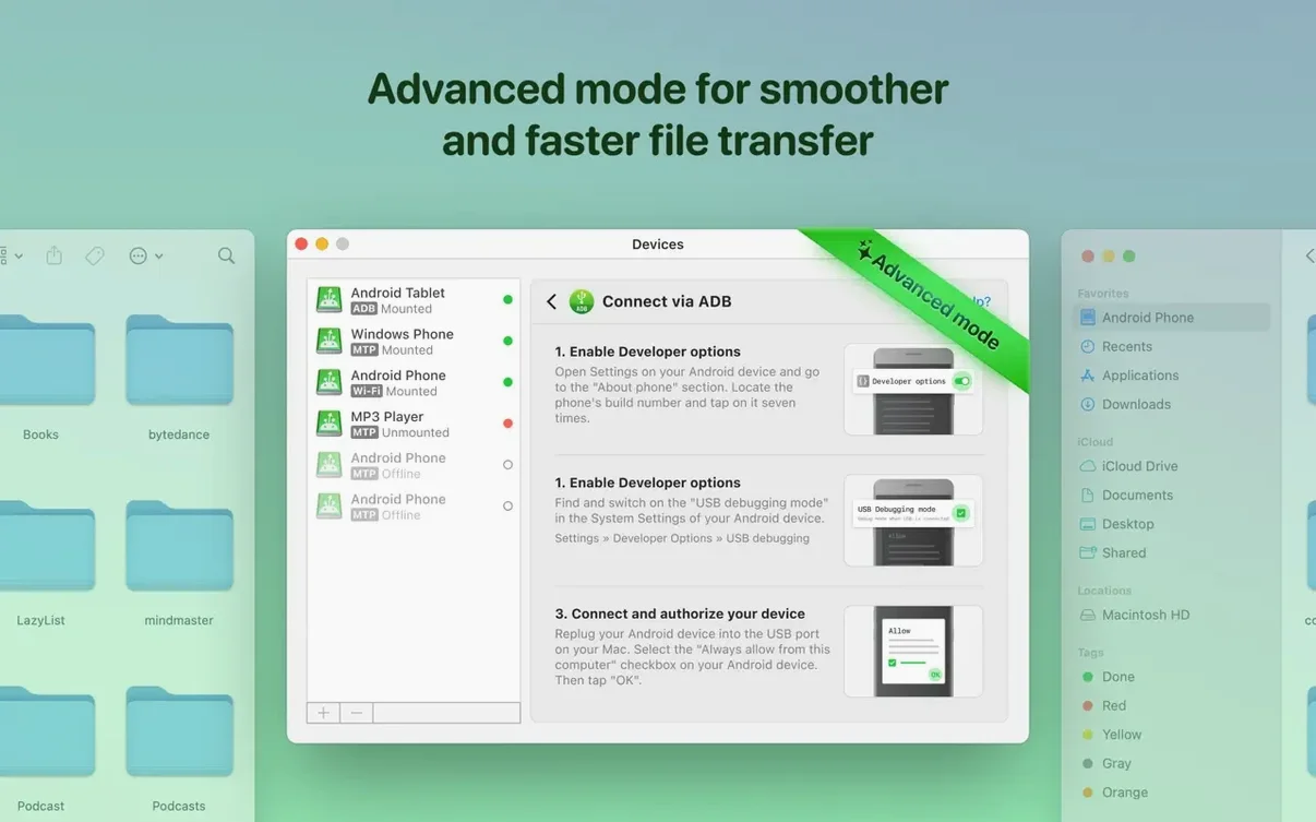 MacDroid Pro UI, 6 of 6 MacDroid Pro feature view 6