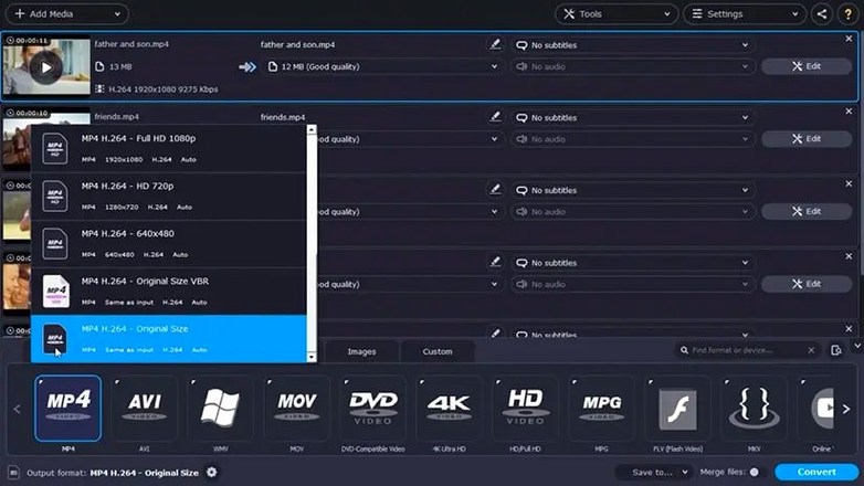 Movavi Video Suite UI, 2 of 4 Movavi Video Suite feature view 2