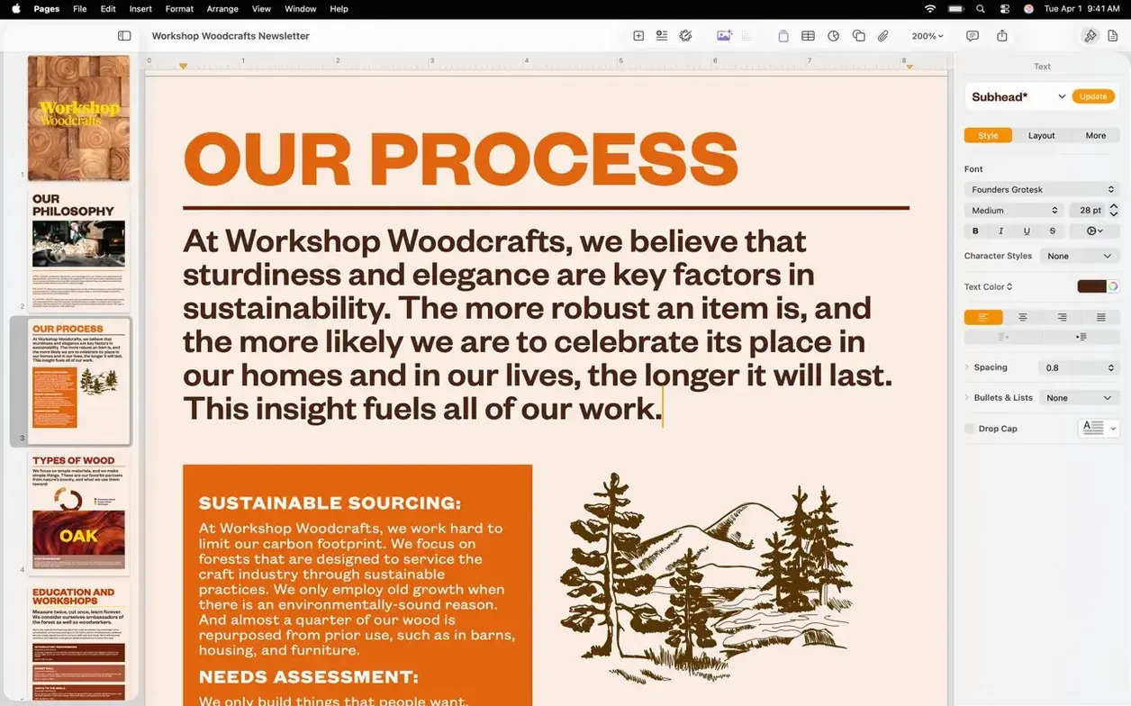 Pages Creator Studio UI, 8 of 8 Pages Creator Studio feature view 8