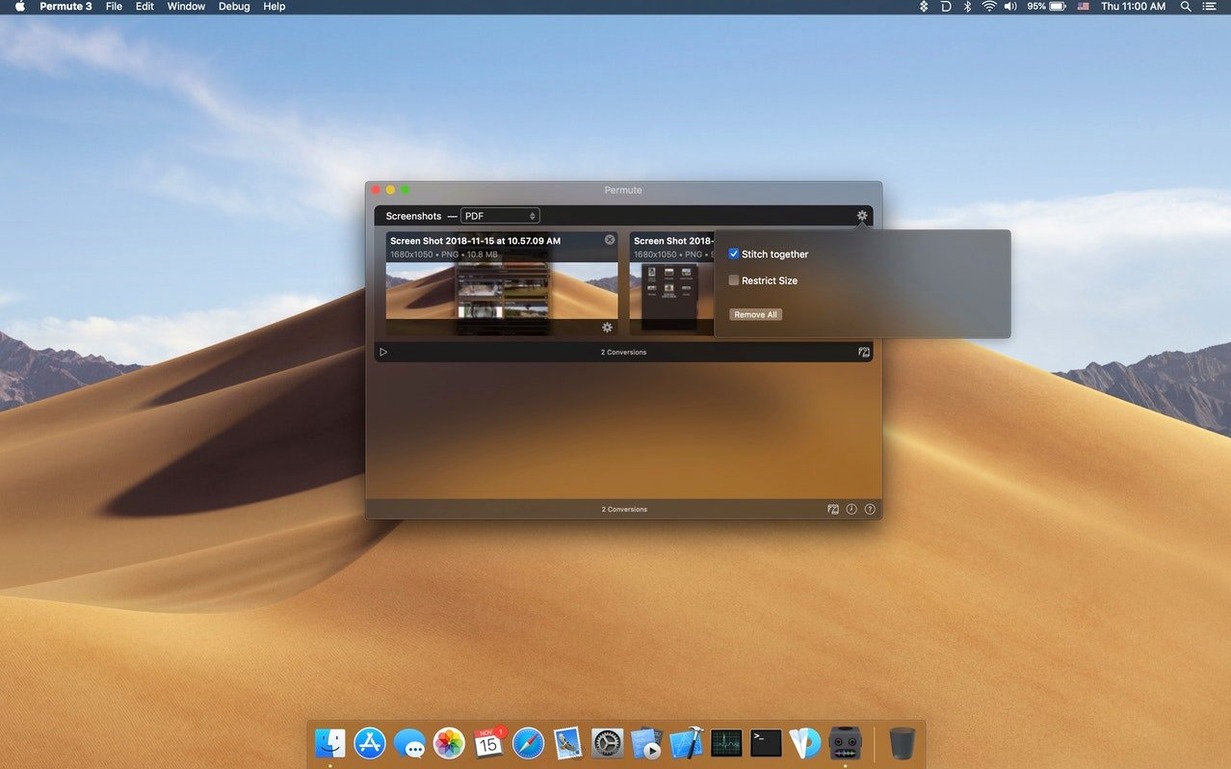 Permute UI, 3 of 4 Permute feature view 3