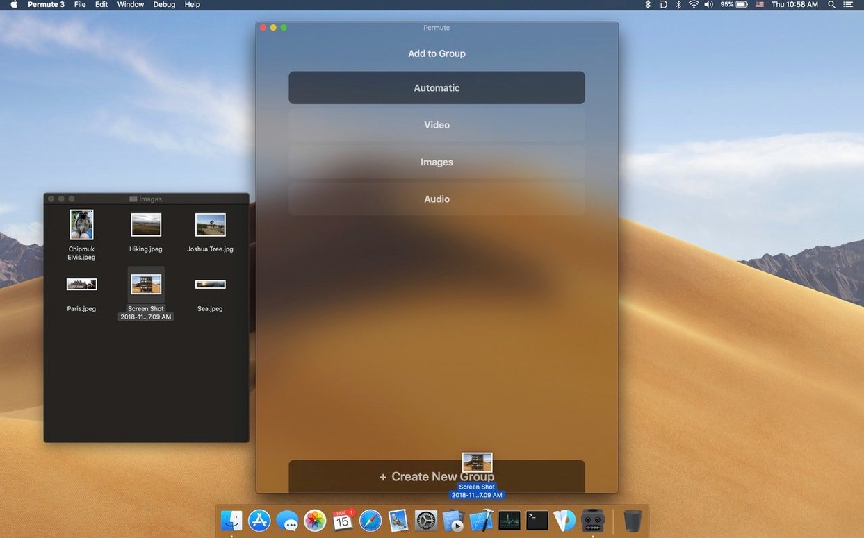 Permute UI, 4 of 4 Permute feature view 4