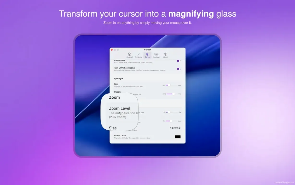 Presentify UI, 7 of 8 Presentify feature view 7