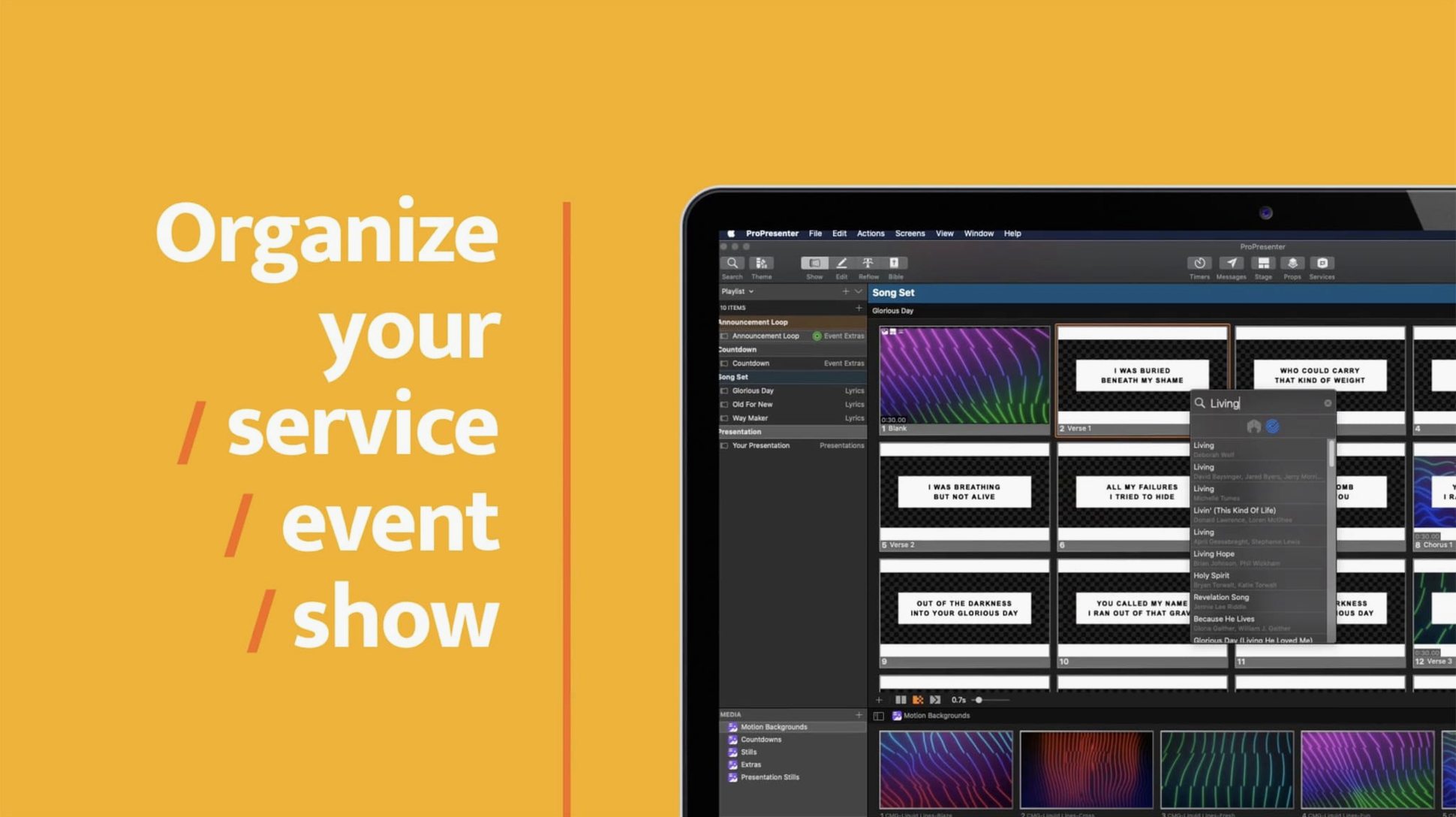 ProPresenter UI, 1 of 4 propresenter crack — app window