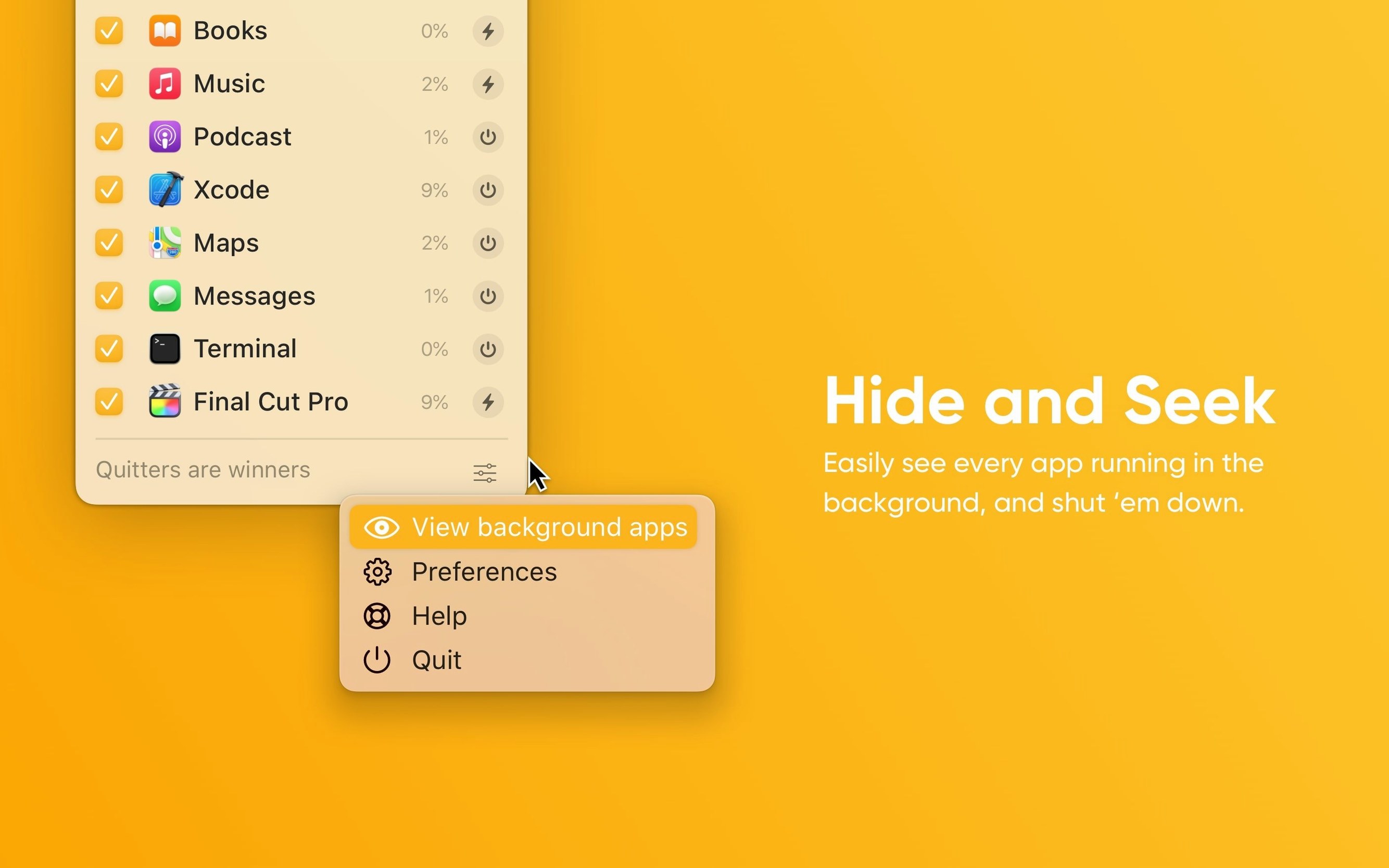 Quit All — look #3 Quit All 1.3.6, screen 3