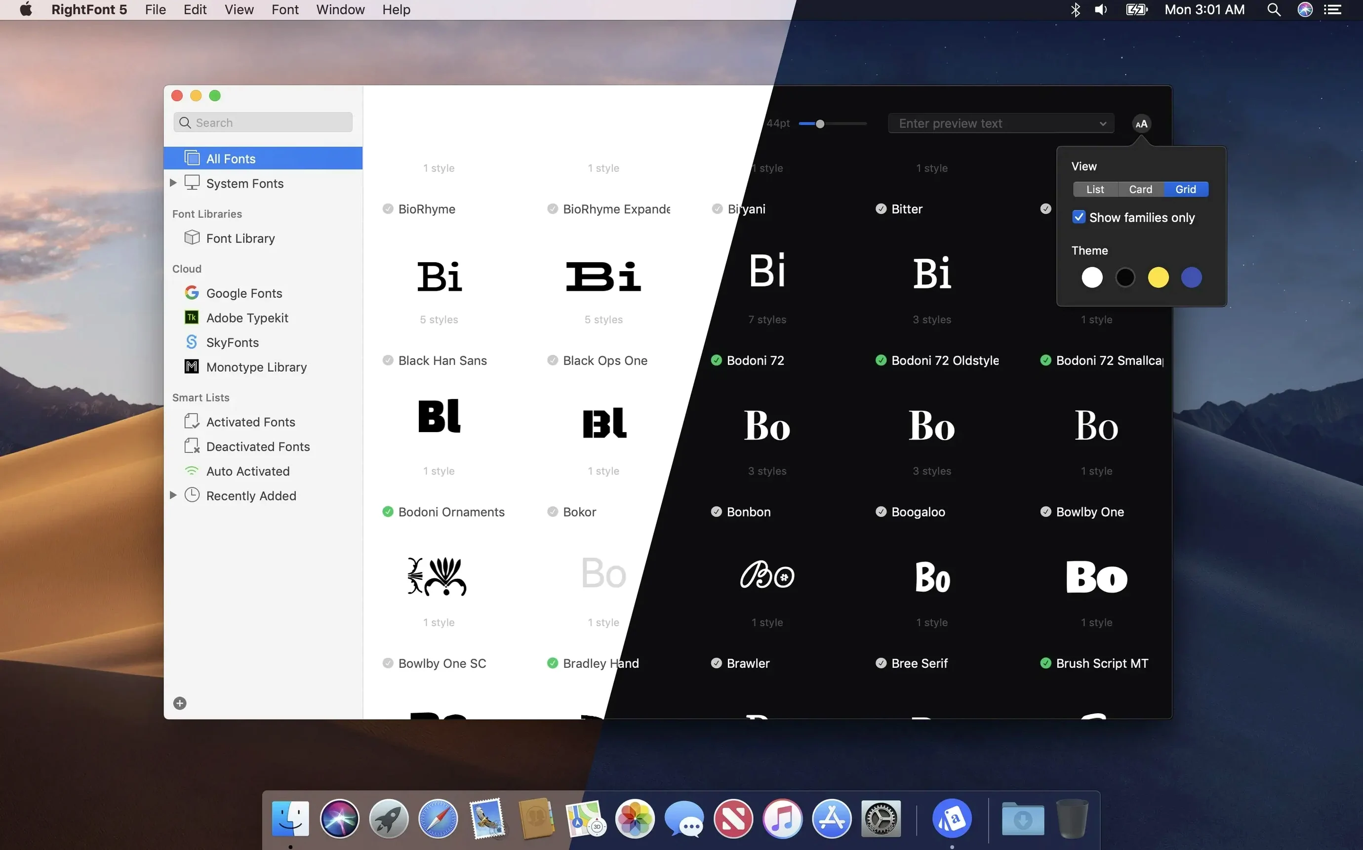 RightFont UI, 1 of 4 rightfont for mac: dashboard