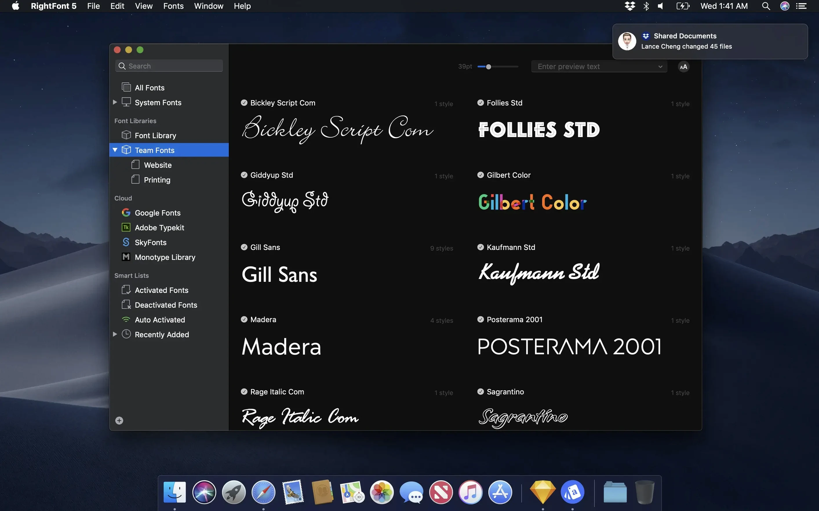 RightFont UI, 2 of 4 RightFont feature view 2