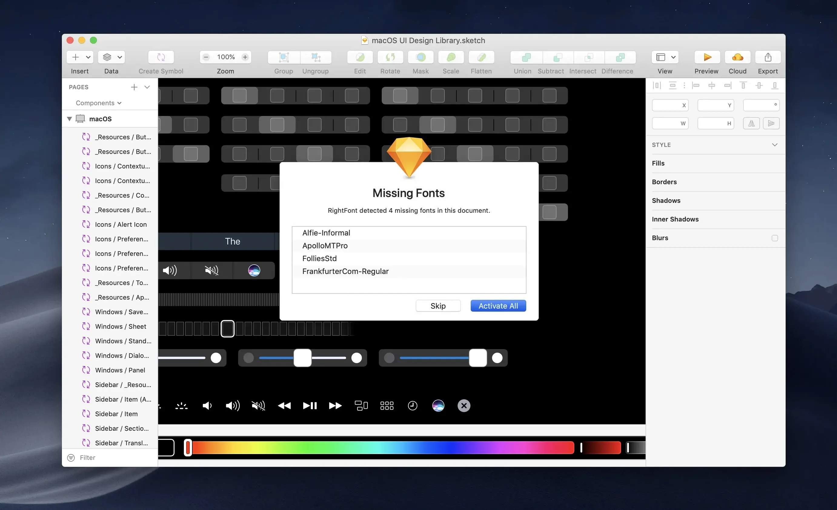 RightFont UI, 3 of 4 RightFont feature view 3