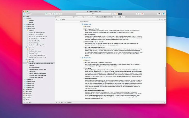 Scrivener — look #2 Scrivener 3.5.2, screen 2