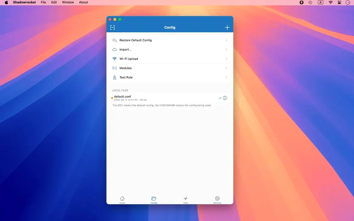 Shadowrocket UI, 3 of 5 Shadowrocket feature view 3