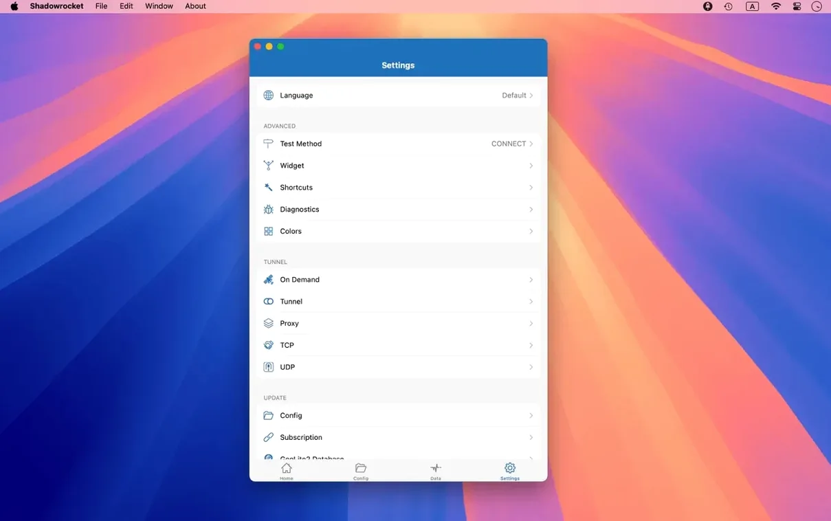 Shadowrocket UI, 4 of 5 Shadowrocket feature view 4