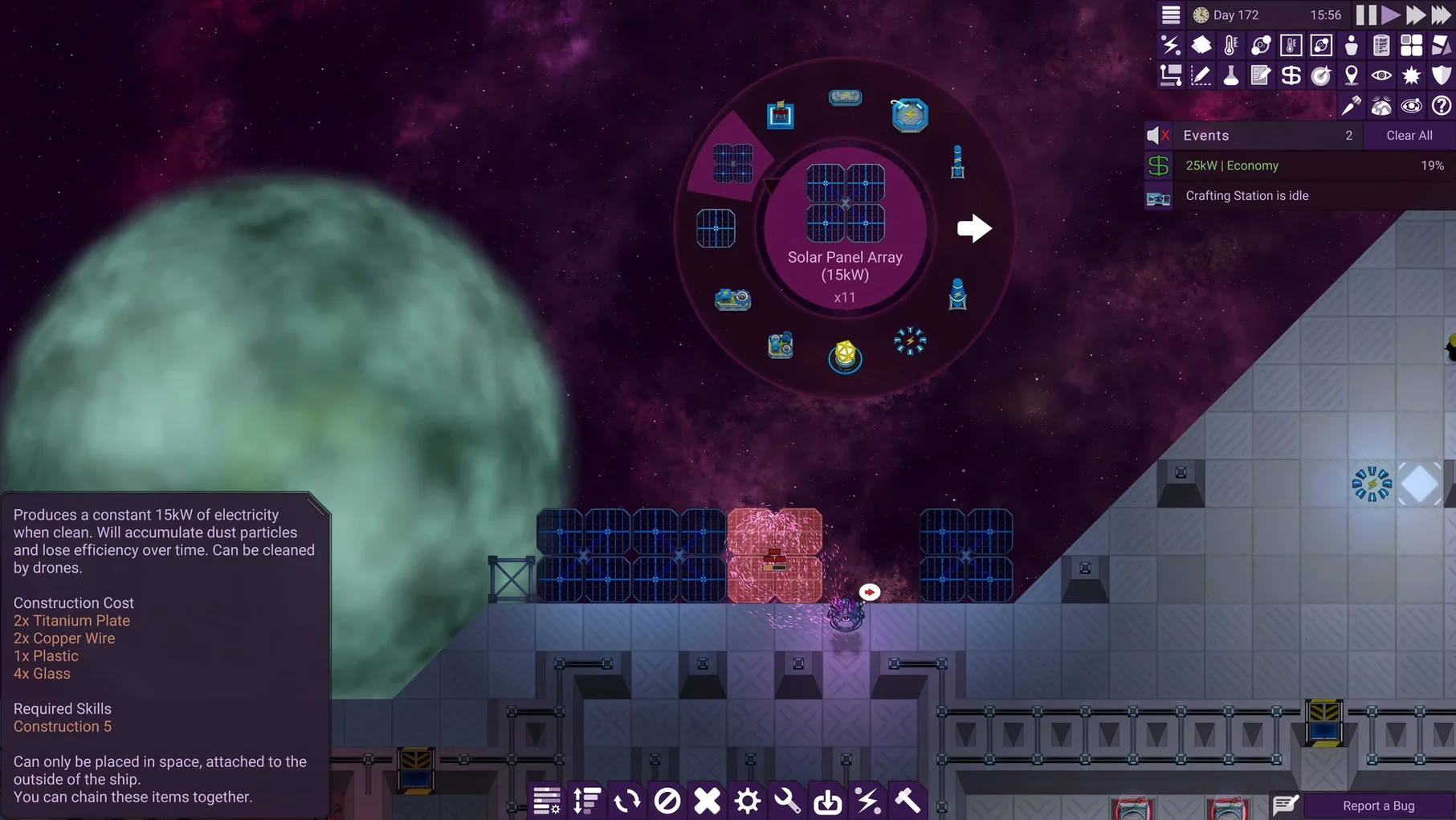Stardeus UI, 2 of 4 Stardeus feature view 2