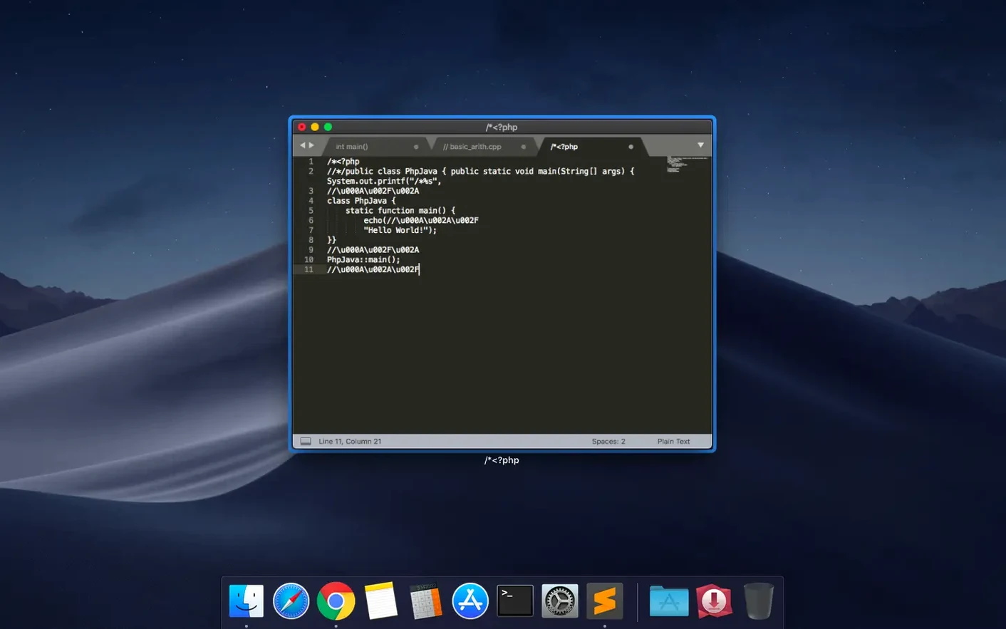 Sublime Text — look #3 Sublime Text 4.0 Build 4215, screen 3