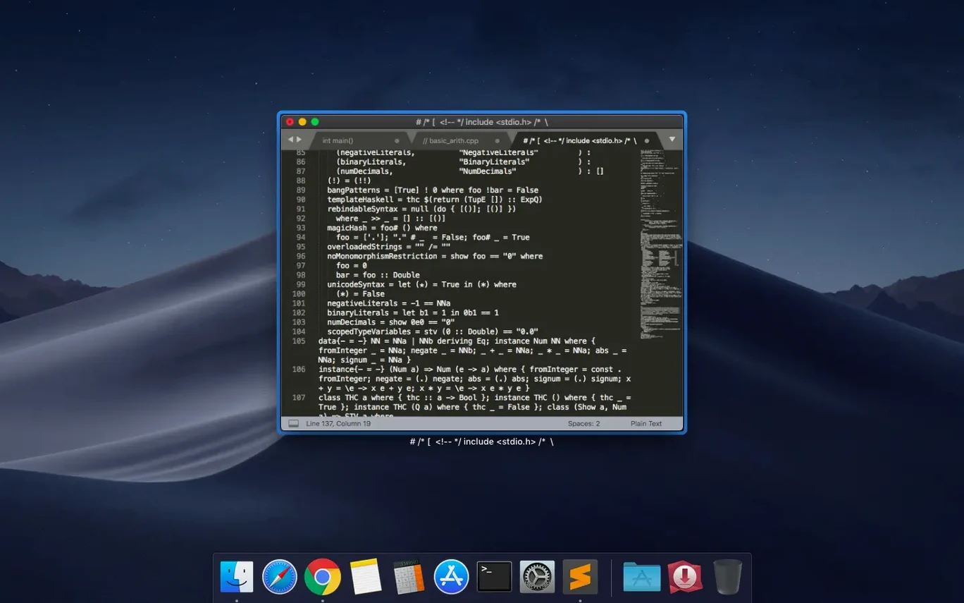 Sublime Text — look #4 Sublime Text 4.0 Build 4215, screen 4