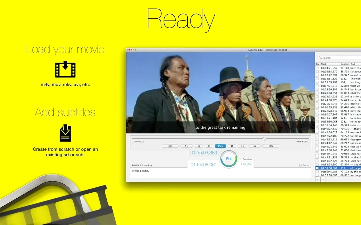 Subtitle Studio UI, 2 of 5 Subtitle Studio feature view 2