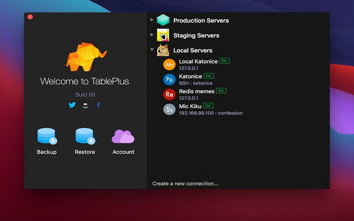 TablePlus — look #2 TablePlus 6.8.0, screen 2