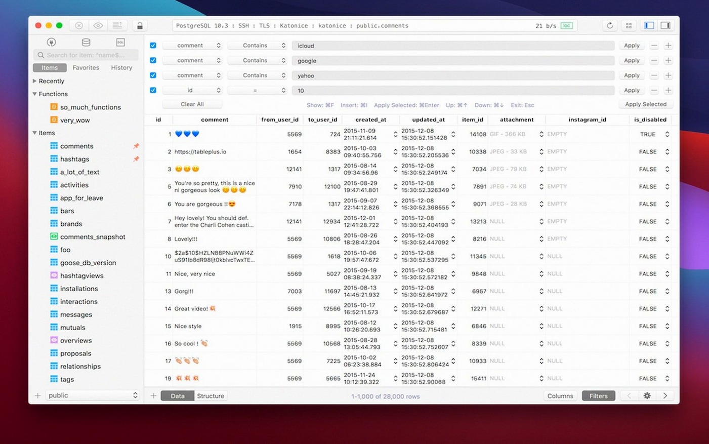 TablePlus — look #3 TablePlus 6.8.0, screen 3