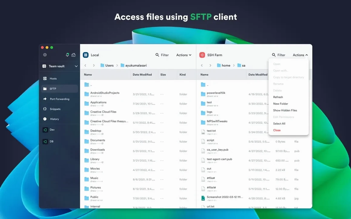 Termius UI, 1 of 4 termius crack mac: dashboard