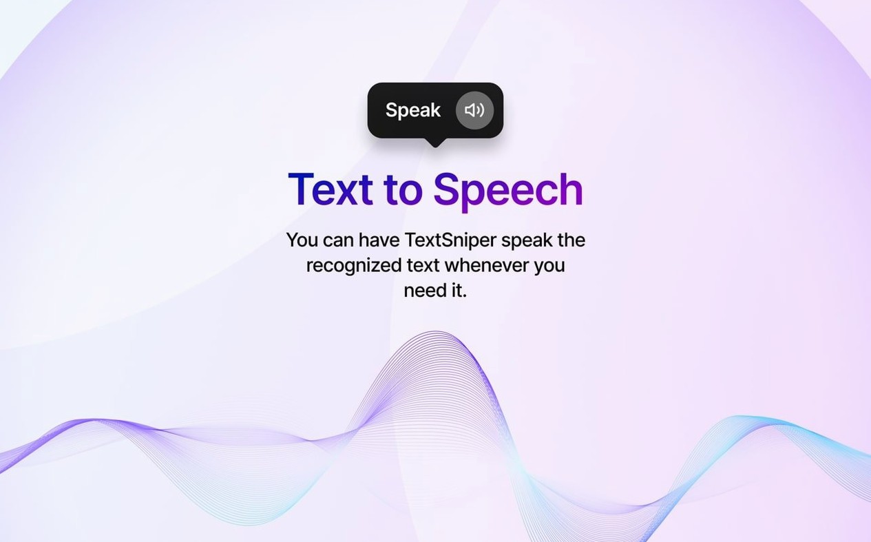TextSniper UI, 4 of 4 TextSniper feature view 4