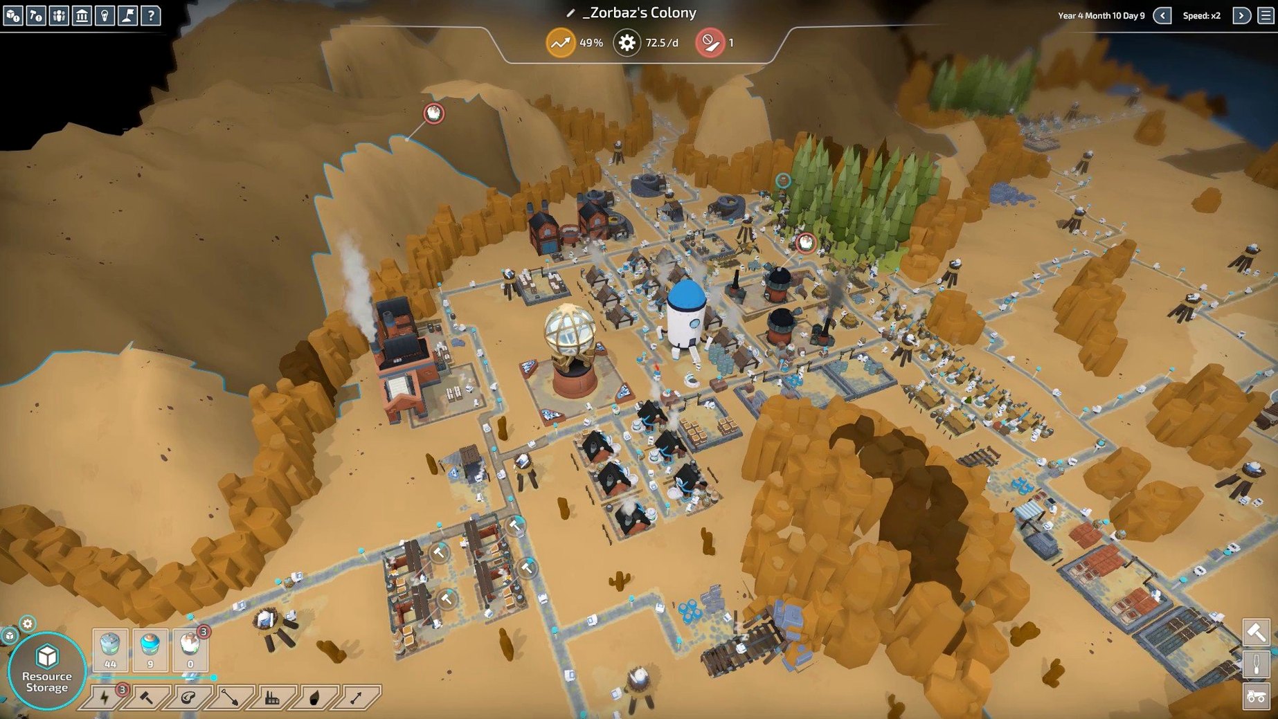 The Colonists UI, 2 of 6 The Colonists feature view 2