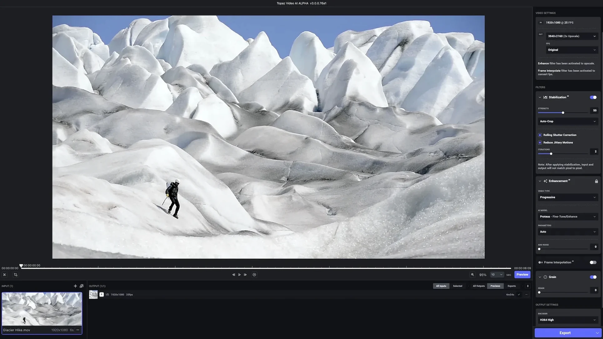 Topaz Video AI — look #2 Topaz Video AI 1.7.1, screen 2
