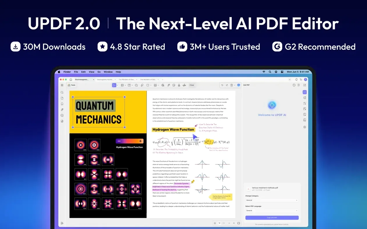 UPDF 2 - AI-Powered PDF Editor UI, 1 of 8 download updf 2 - ai-powered pdf editor for mac — app window