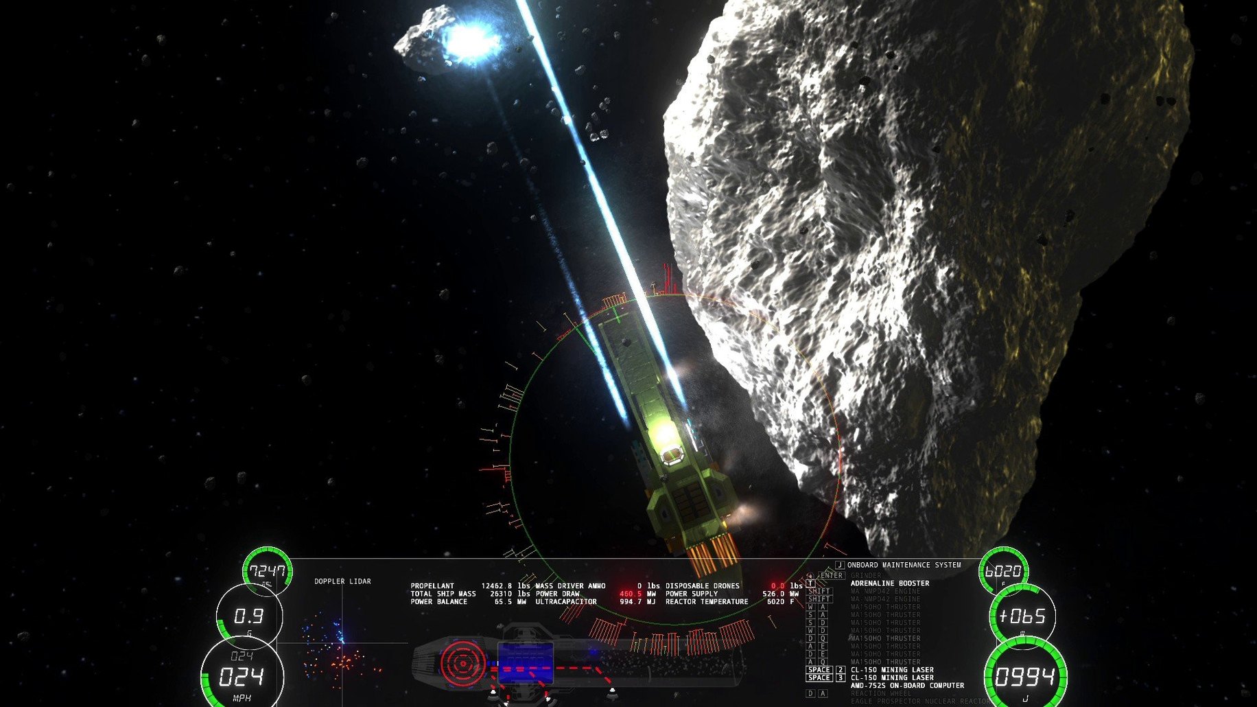 ΔV: Rings of Saturn UI, 2 of 4 ΔV: Rings of Saturn feature view 2