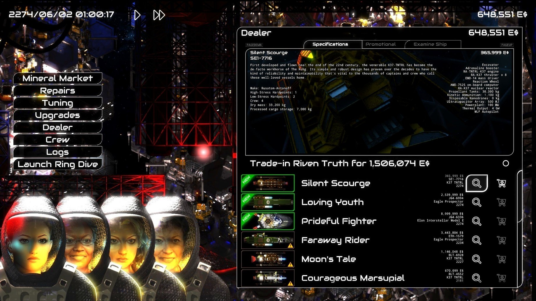 ΔV: Rings of Saturn UI, 3 of 4 ΔV: Rings of Saturn feature view 3