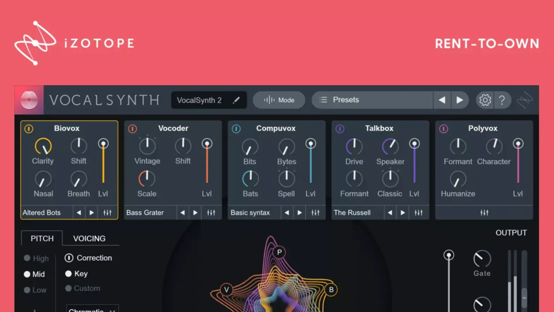 VocalSynth 2 UI, 1 of 1 vocalsynth 2 download — app window
