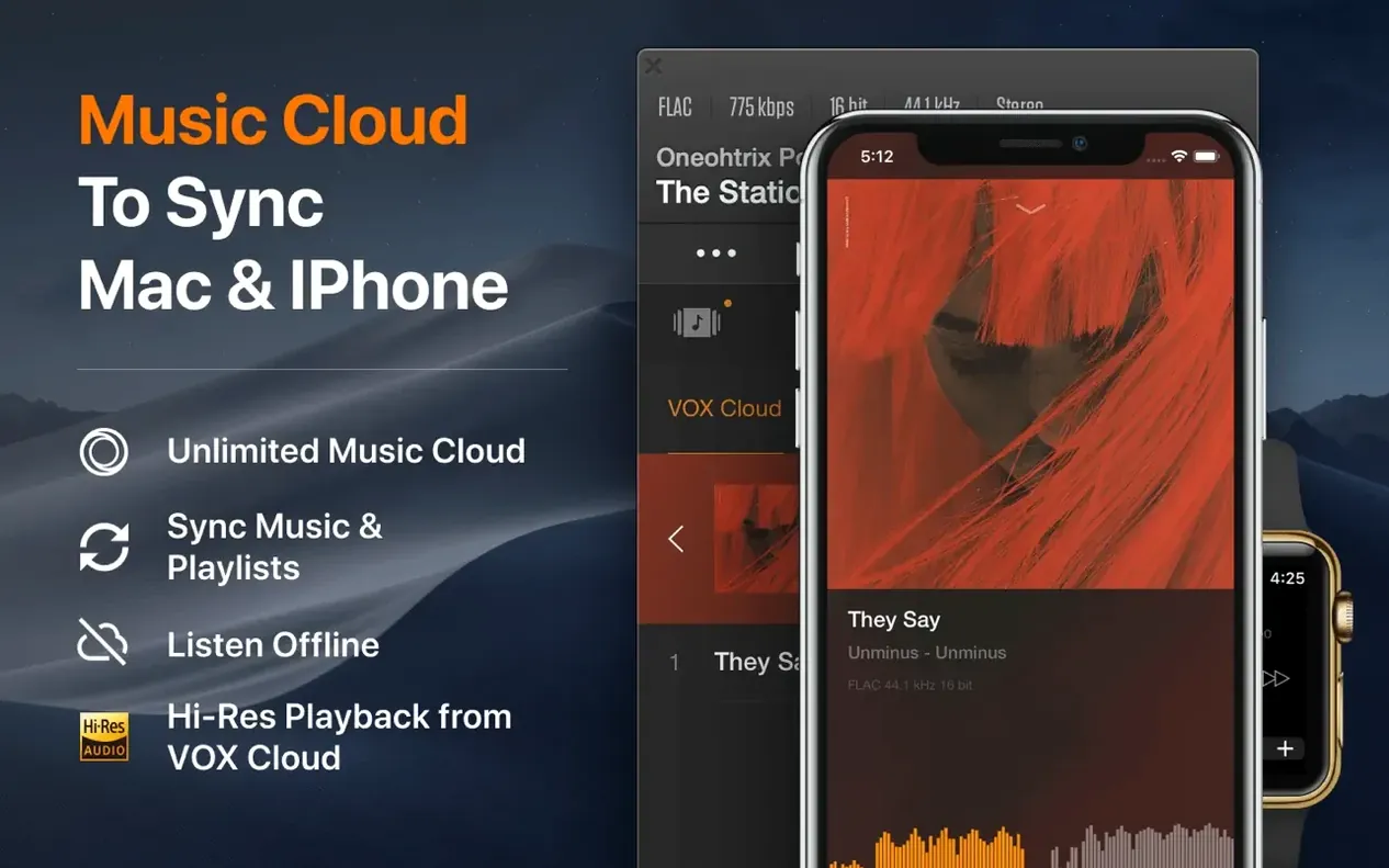 VOX: MP3 & FLAC Music Player UI, 1 of 4 vox mp3 & flac music player for mac free download: dashboard